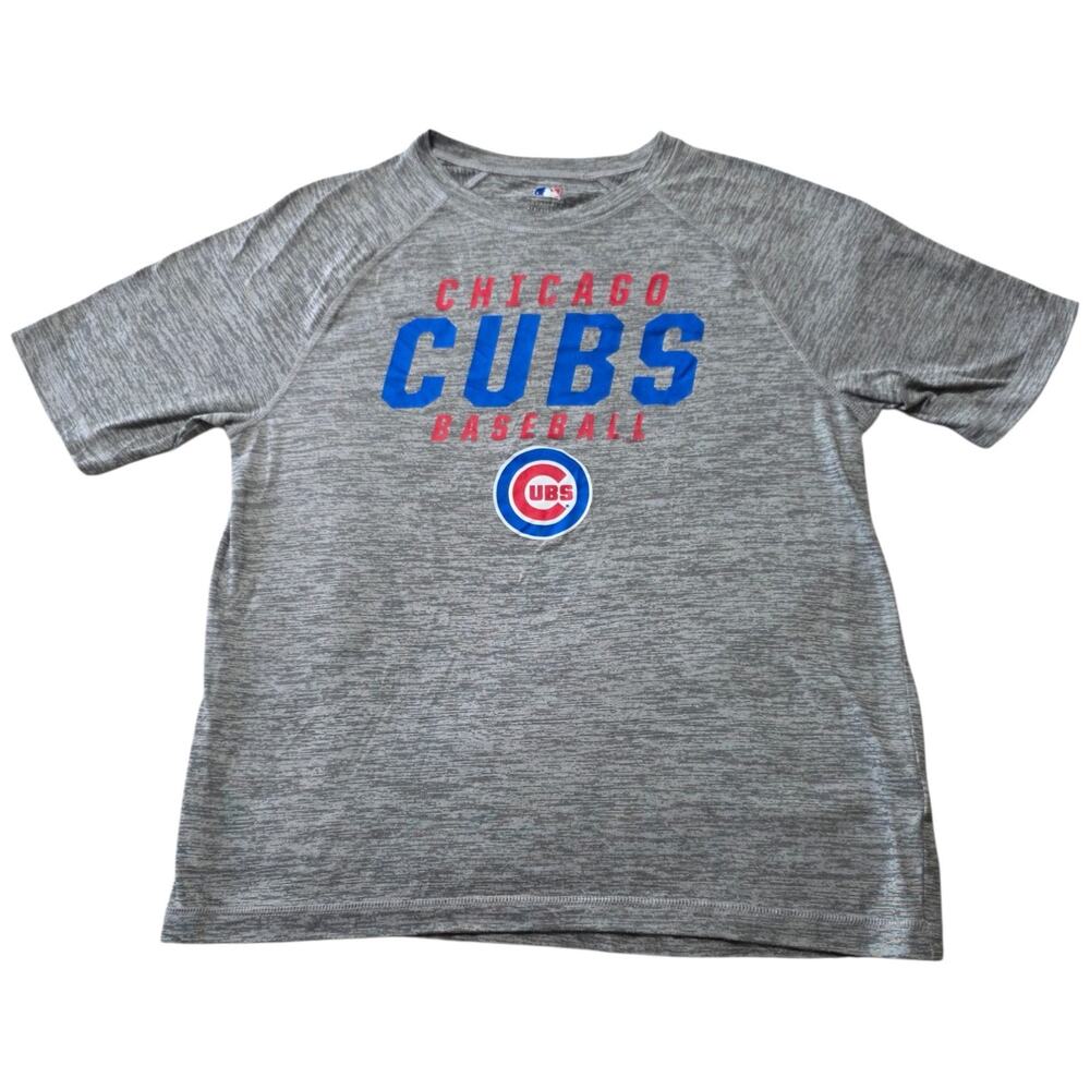MLB Chicago Cubs Baseball Gray Performance T-Shirt Men's Medium Short Sleeve